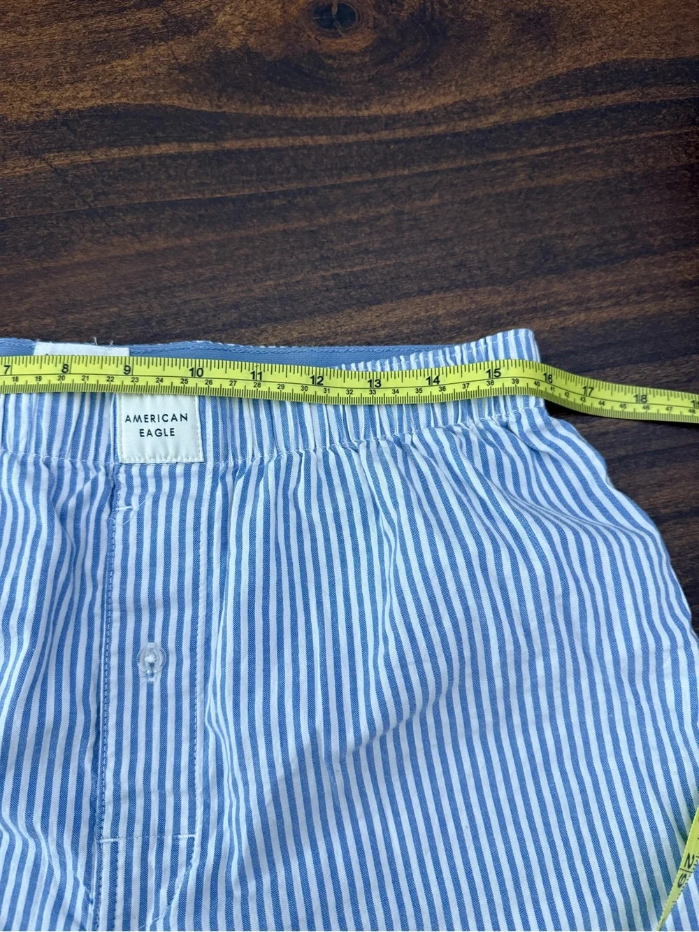 American Eagle Outfitters Light Blue & White Striped Men’s Boxers